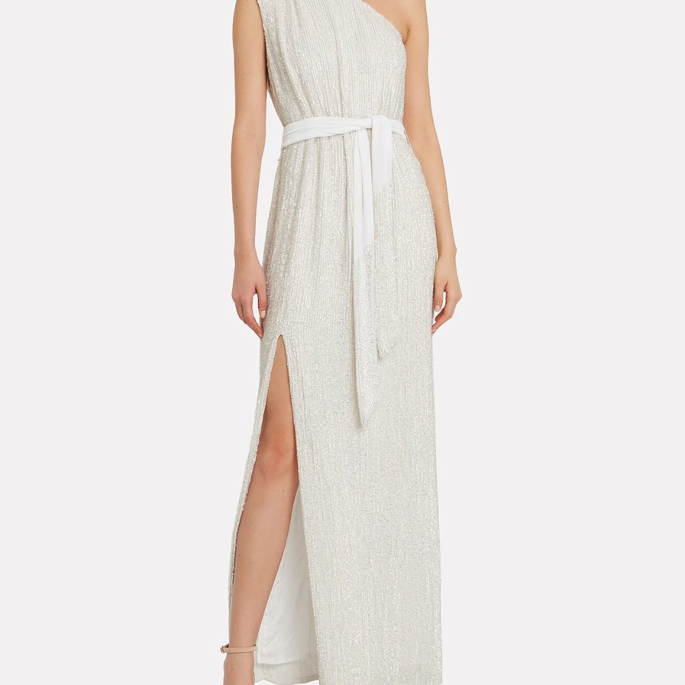 Retrofete One Shoulder White Gown